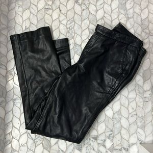 Banana Republic Size 6 Black Leather Pants